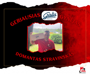 Geriausias "Gralla Premium" rungtynių gynėjas - Domantas Stravinskas